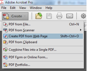 Create PDF from Web Page